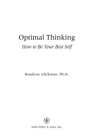 Optimal Thinking How to Be Your Best Self Optimal Thinking How to Be Your Best Self
