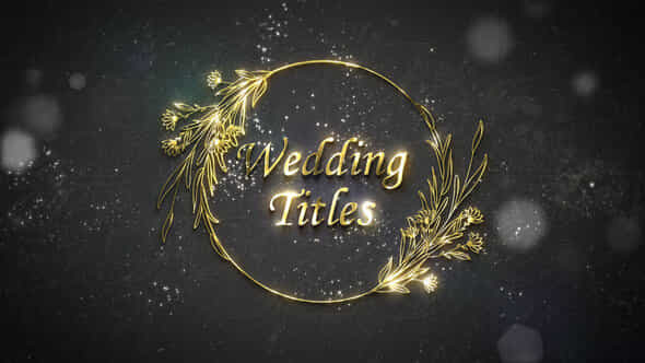 Floral Wedding Titles - VideoHive 44153486