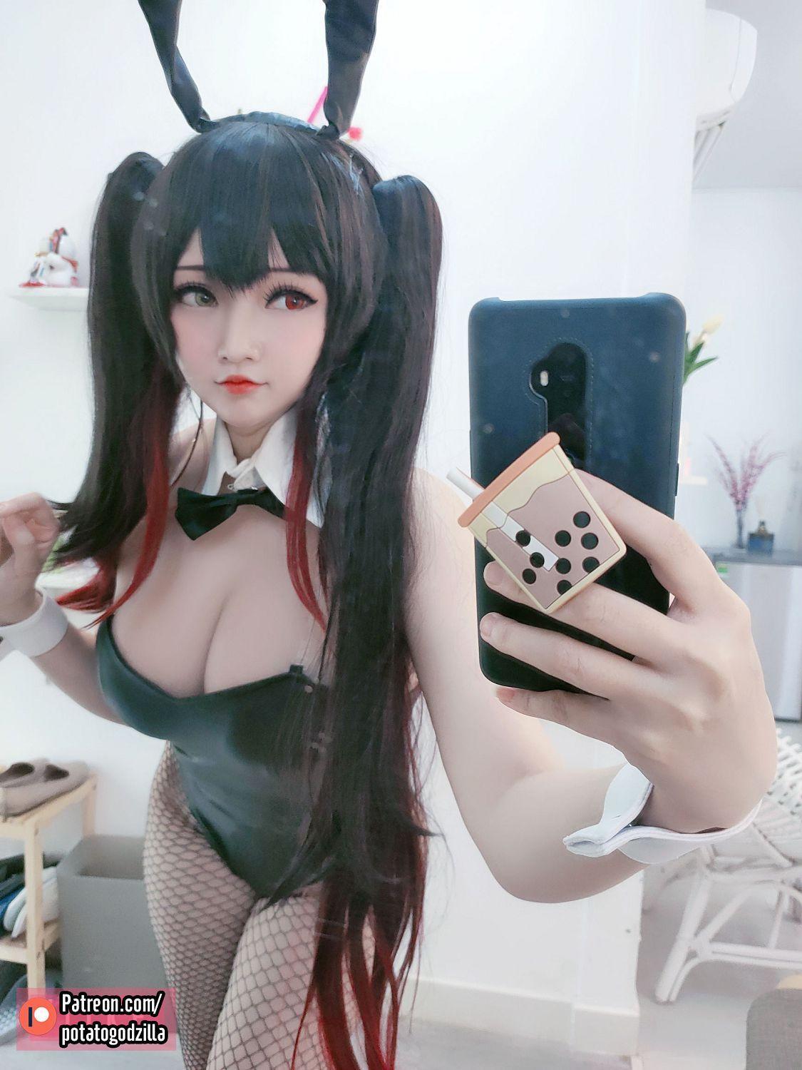 [福利女神cosplay] Potato Godzilla - Kurumi Tokisaki Bunny Girl(25)