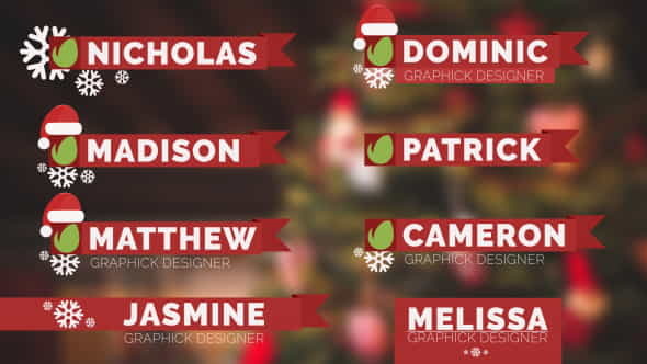 Christmas Lower Thirds - VideoHive 14061269