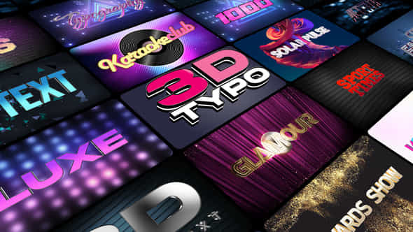 3D Titles Vol 1 - VideoHive 55830153