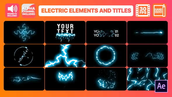 Cartoon Electricity And Titles | - VideoHive 24429456
