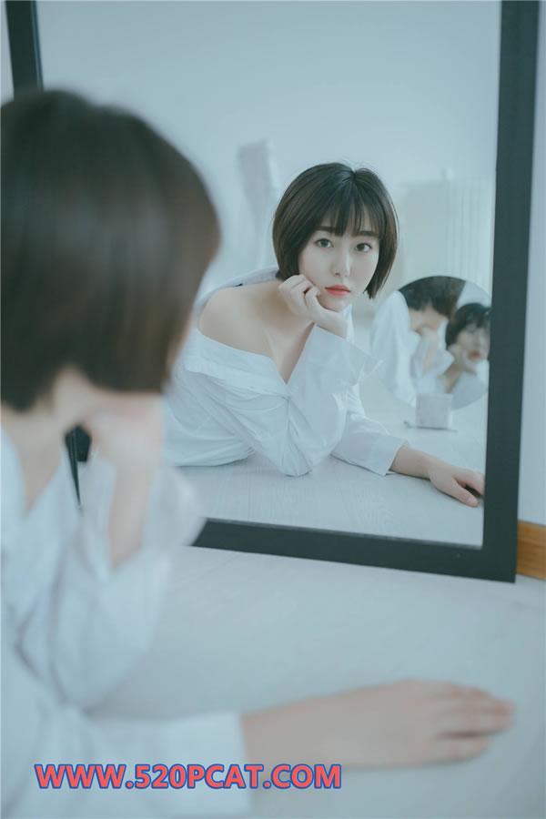 潘多拉NO.233期白衣美女半露私房写真(2)