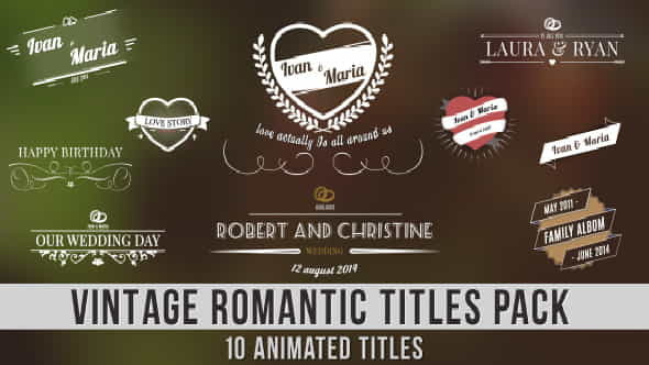 Vintage Romantic Titles - VideoHive 7758364