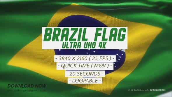 Brazil Flag - Ultra UHD - VideoHive 27324912