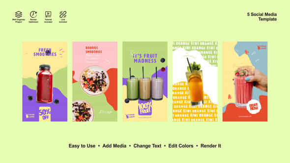 Fresh Drink Instagram Stories - VideoHive 53671728