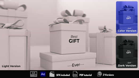 Gift Box Intro - VideoHive 49656830