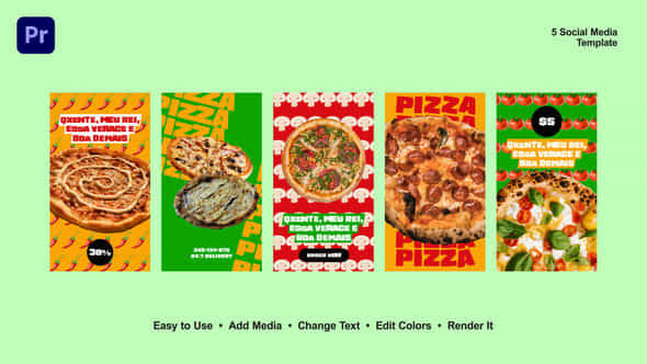 Pizza Instagram Stories - VideoHive 53394811