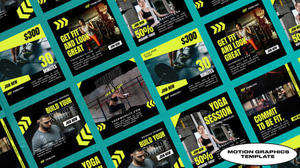 Fertine Gym Pop Media Posts Mogrt - VideoHive 50521177