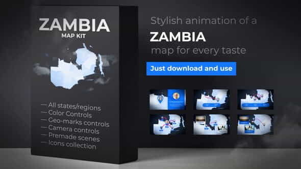 Zambia Map - Republic of - VideoHive 25052822