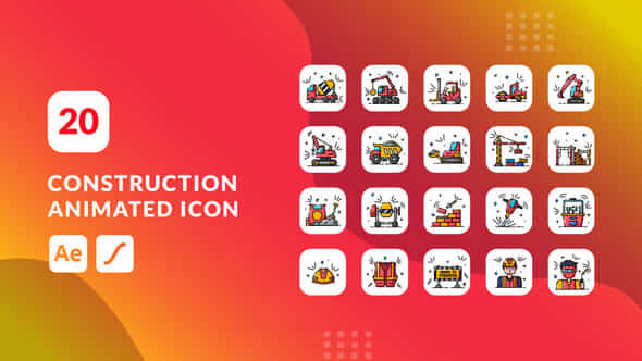 Construction Animated Icons - VideoHive 40656949