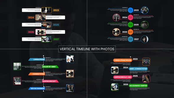 Vertical Timeline With Photos - VideoHive 55439054