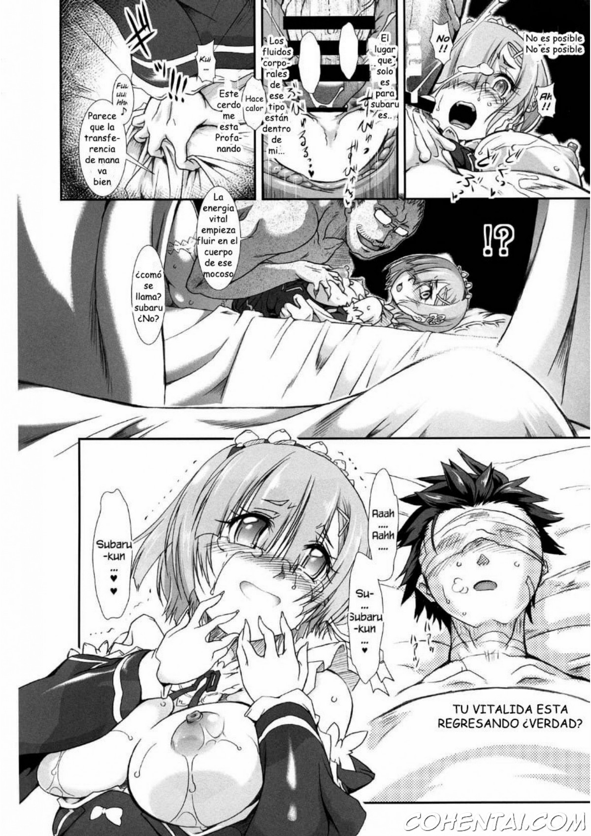 Rem – Danshou – Natsuki Rem no Eromanga (Re:Zero kara Hajimeru Isekai Seikatsu) xxx comics manga porno doujin hentai español sexo 