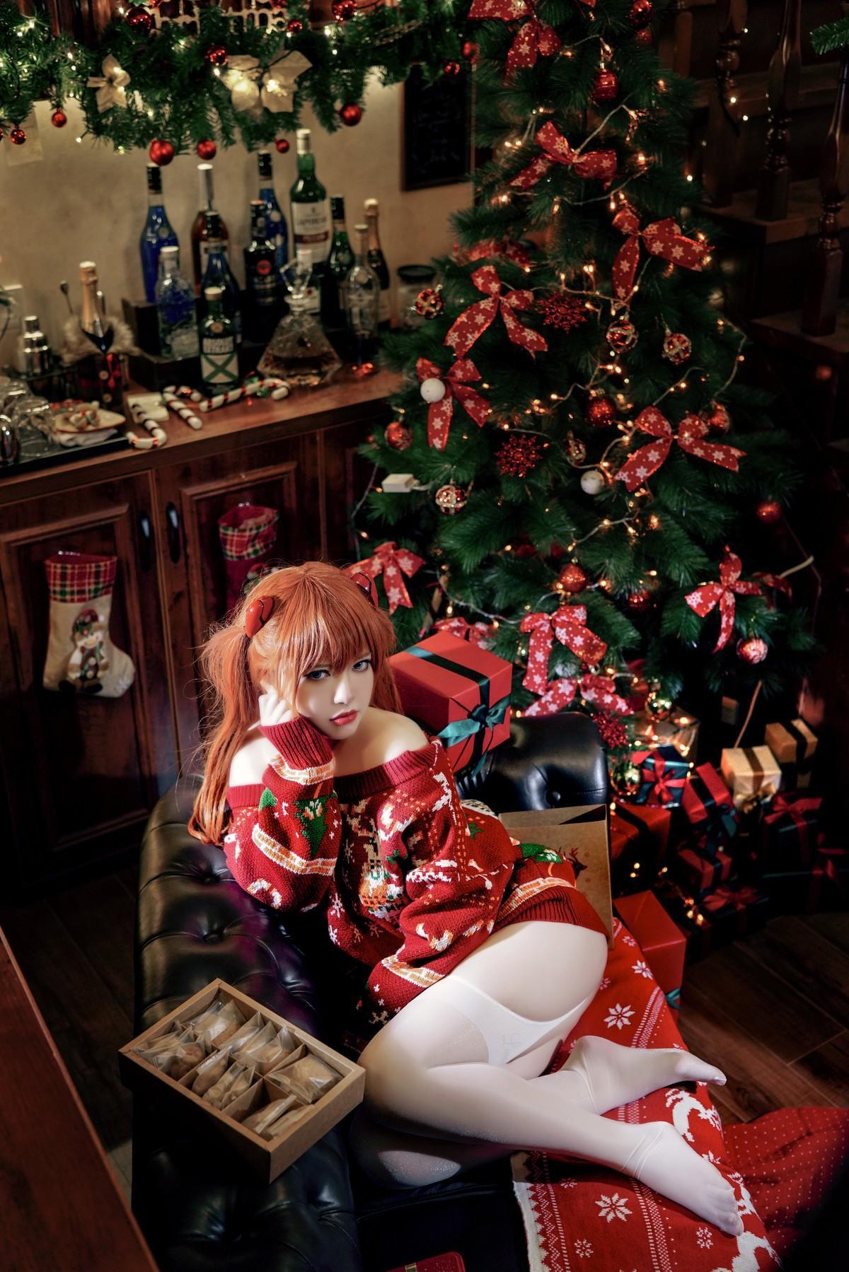 Cosplay 半半子 式波・ASUKA Christmas(16)