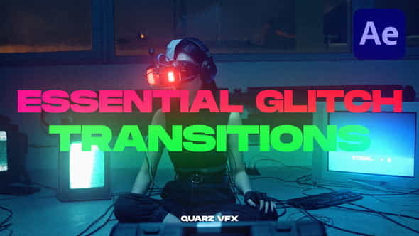 Essential Glitch Transitions for After - VideoHive 37432388