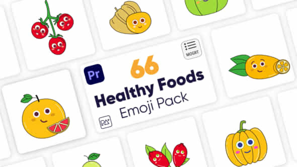 Healthy Food Emojies - VideoHive 47151670