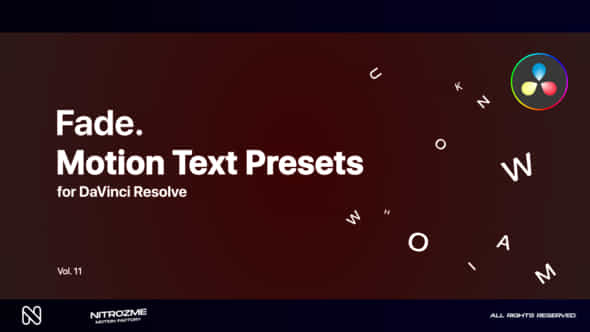 Fade Motion Text - VideoHive 47355590