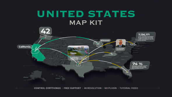 United States Map Kit - VideoHive 57725866