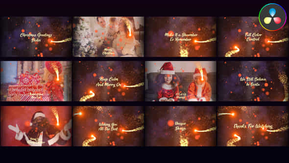 Christmas Greetings Titles For Davinci Resolve - VideoHive 48914049