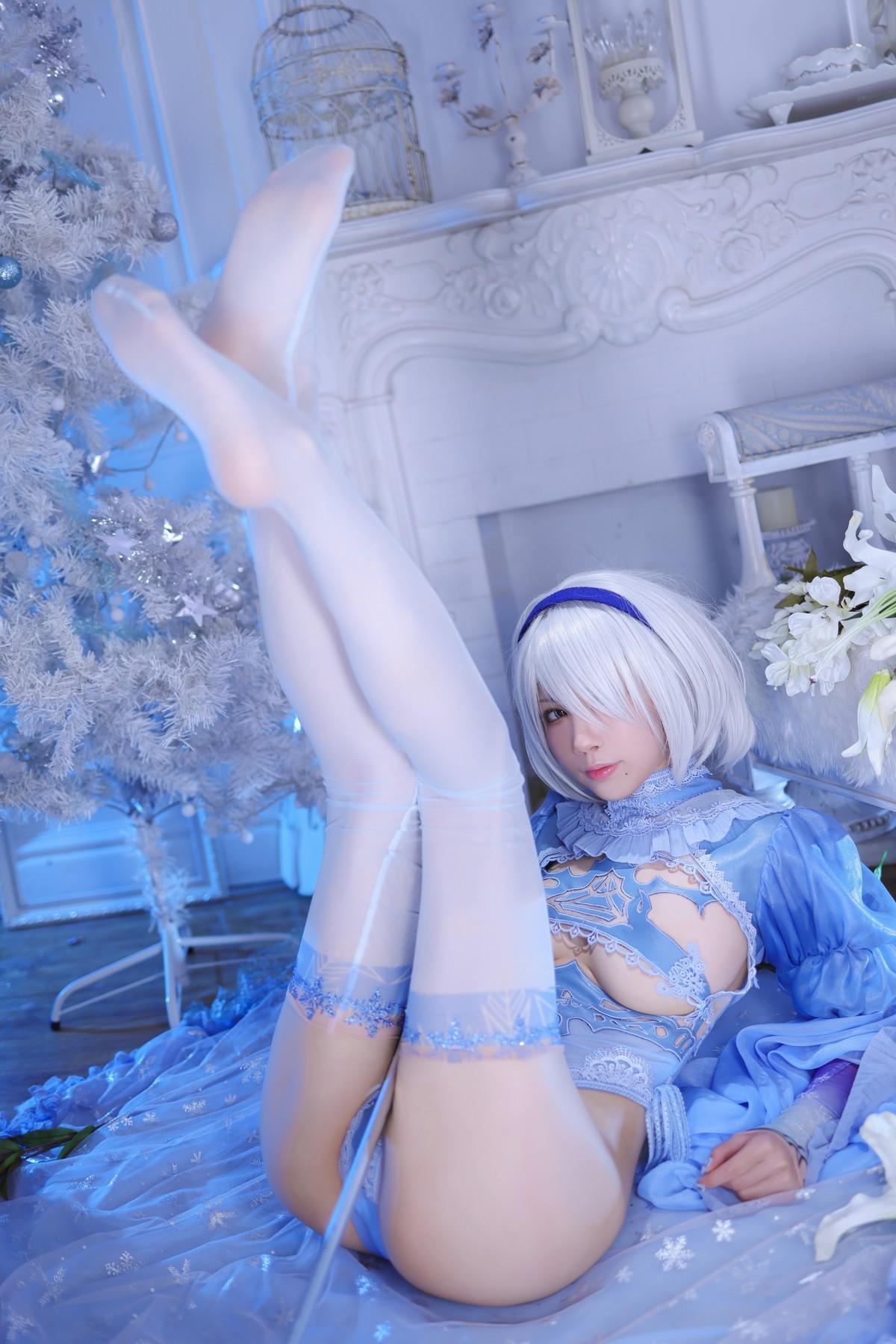 Cosplay 水淼Aqua 2B NieR Ice and Snow Set.01(32)