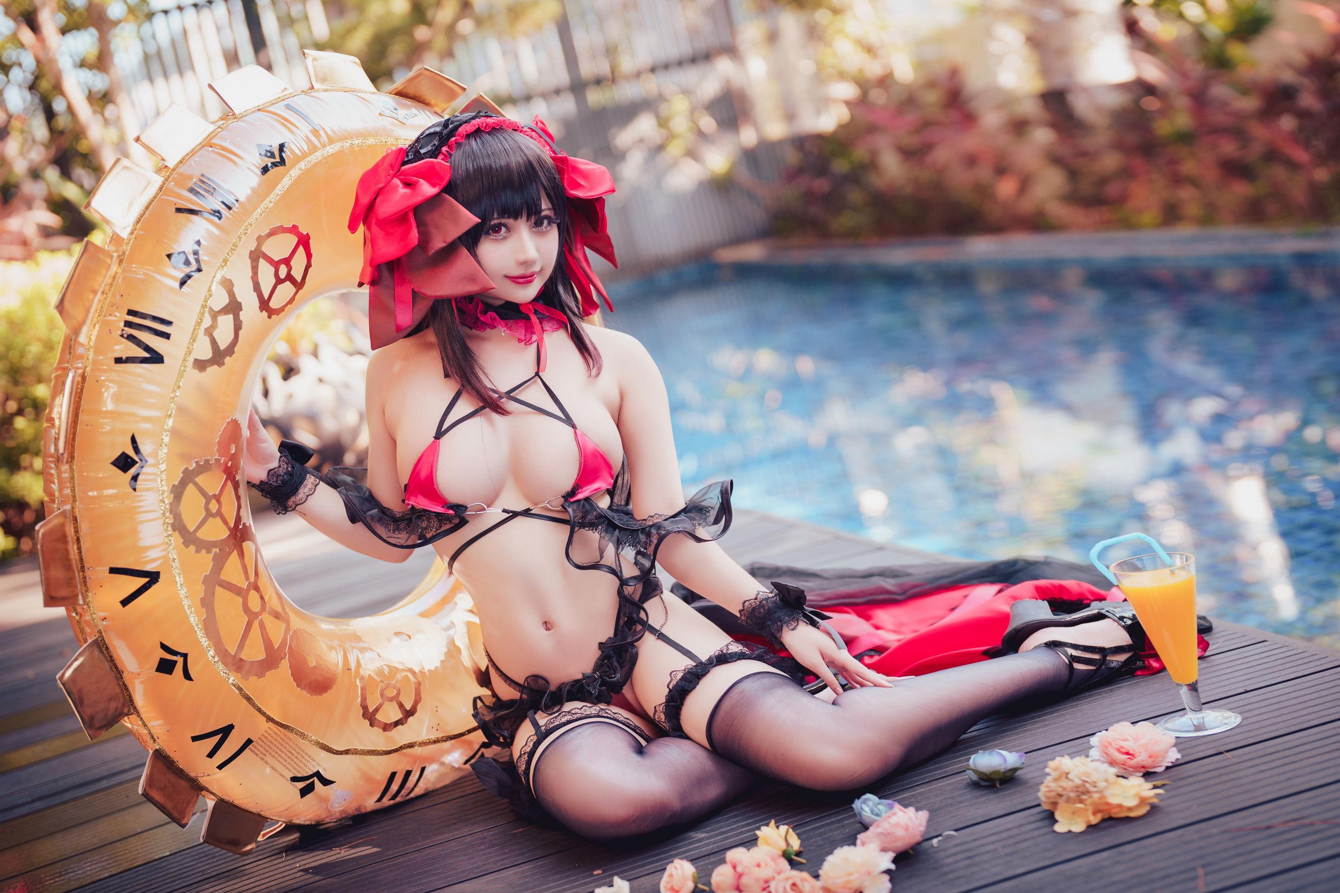 [网红COSER] 沖田凜花Rinka – Kurumi Tokisaki Swimsuit(8)