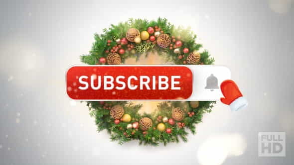 Youtube Subscribe Button (Christmas Edition) - VideoHive 23018956