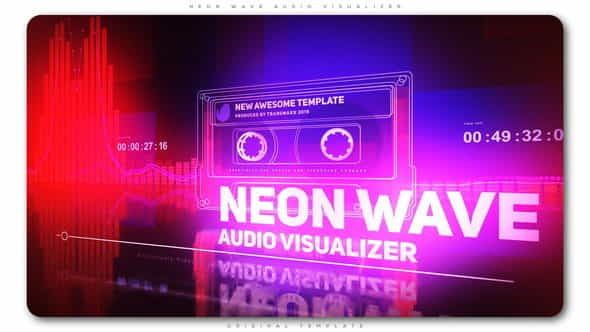 Neon Wave Audio Visualizer - VideoHive 23173515