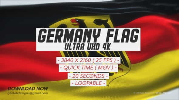 Germany Flag - Ultra UHD - VideoHive 27324197