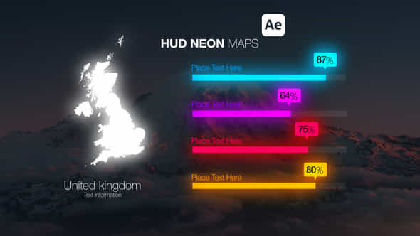 Hud Neon Maps - VideoHive 55977247