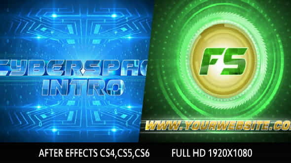 Cyberspace Logo Intro - VideoHive 3925285