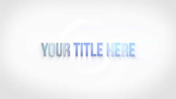 Clean Ripple Title 2 | - VideoHive 28950568