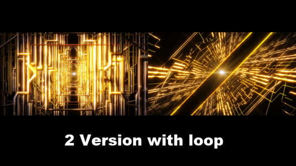 Golden Line Space - VideoHive 7337605