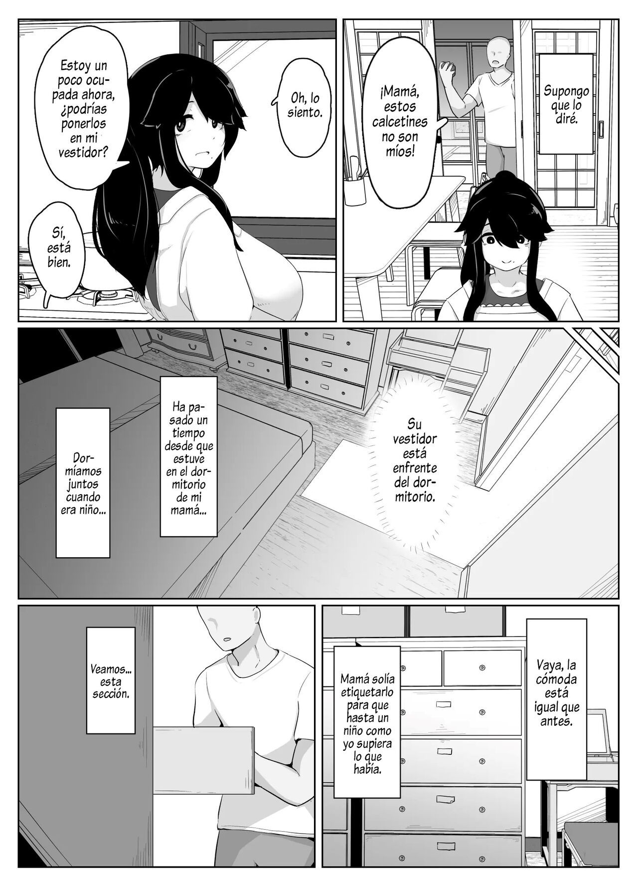 [hahayamoya (moya)] Oyasumi, Okaa-san I  Good Night, Mom I [Spanish]  [Al Chile no Sé Scan]