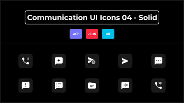 Communication UI Icons - VideoHive 44836923