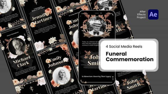 Social Media Reels Funeral Commemoration After Effect Templates - VideoHive 52294916