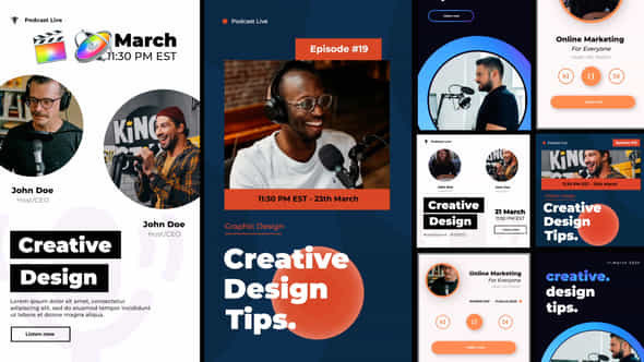 Podcast Stories And Posts - VideoHive 44608630