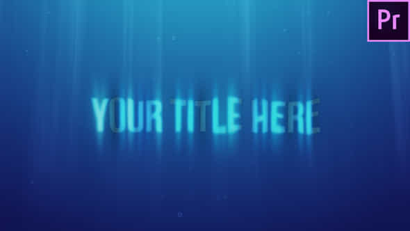 Underwater Title Reveal - VideoHive 23586191