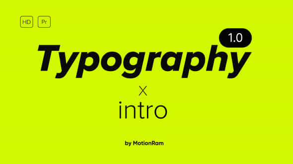 Typography Intro - - VideoHive 34225429
