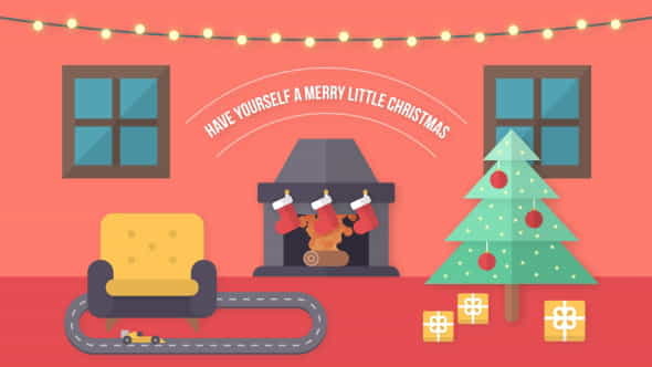 Flat ChristmasNew Year Wish - VideoHive 20908804