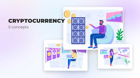 Cryptocurrency - Flat - VideoHive 39487797