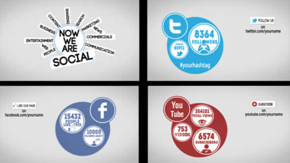 Promote Yourself With Social Media Networks - VideoHive 2092399