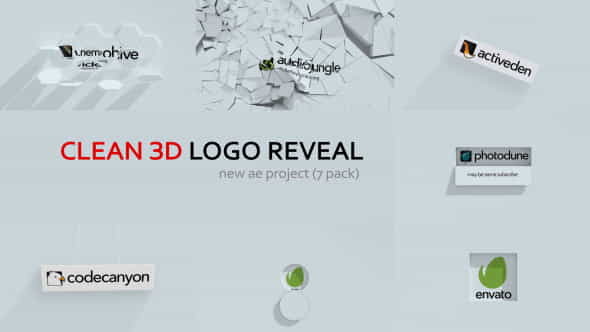 Clean 3d Logo Reveal - VideoHive 12920540