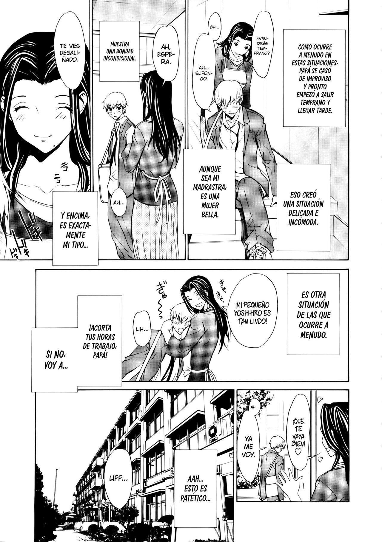 [OKAWARI] Bijin na Haha to Tsuyoki na Classmate Ch. 1-3  Hermosa Madrastra y Segura Compañera de Clases Ch. 1-3 [Spanish] [K.A. Works y Gokiburi]