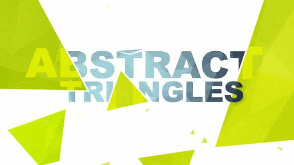 Abstract Triangles Logo Reveal - VideoHive 10055844