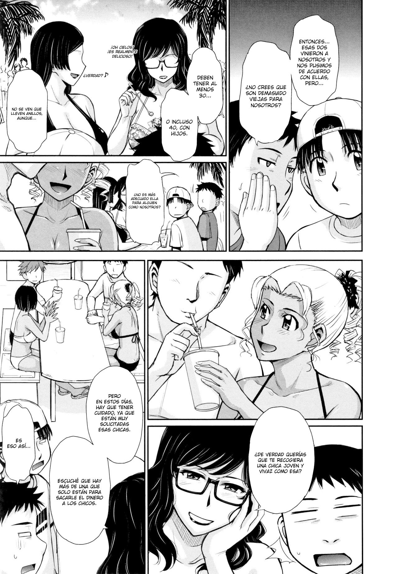 [Tsukino Jyogi] Hitozuma, Mitsu to Niku [Spanish] [Lozlauro]