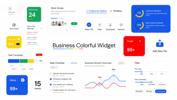 Business Infographic Widget - VideoHive 59337278