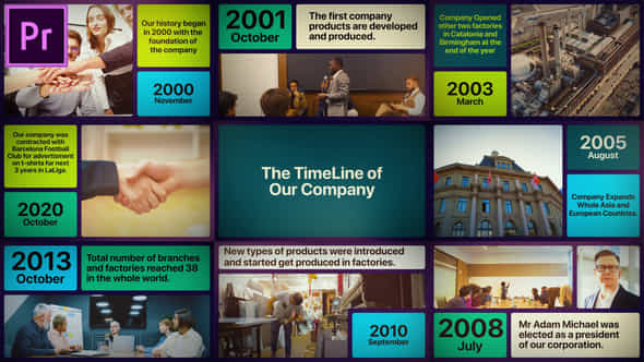 Corporate Company Timeline Slideshow - VideoHive 48947567