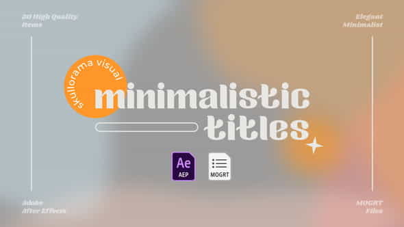 Minimalistic Titles - VideoHive 33595530