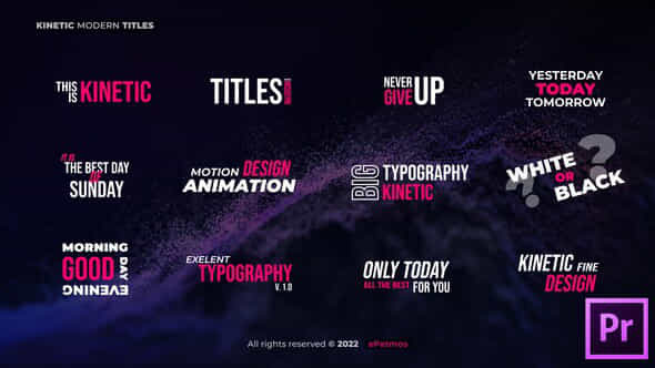 Knetic Modern Titles - VideoHive 41990493