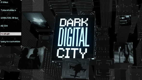 Dark Digital City Titles - VideoHive 5685623
